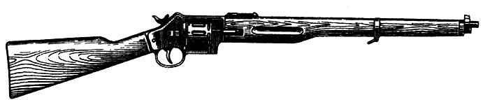 Рис. 59. Барабанное ружье Пиппера-Нагана (производилось в Бельгии для Мексики)