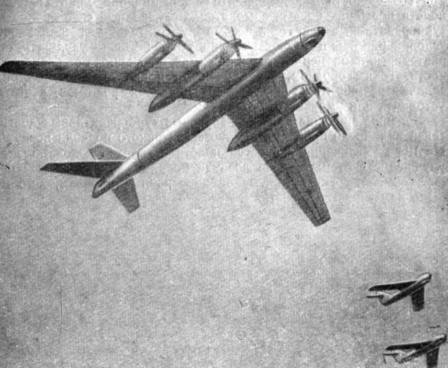 Рис. 20. Советский самолет - флагман воздушного парада в Тушино в 1955 г