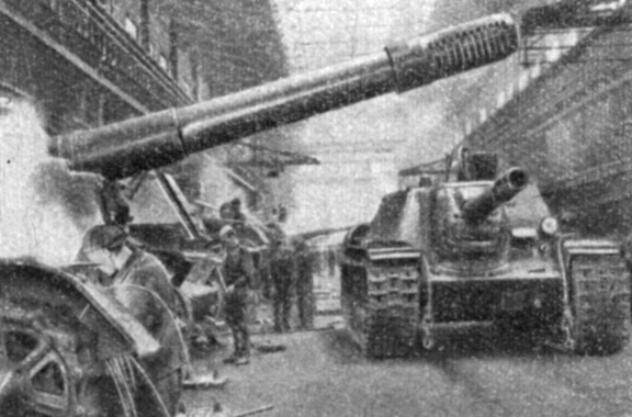 Один из цехов танкового завода в годы войны